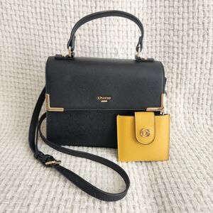 Dune London Black and Yellow Satchel